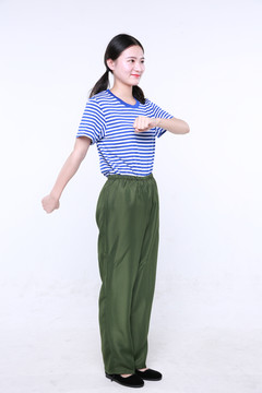 美女海魂衫写真摄影图