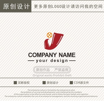 J字母影视传媒logo