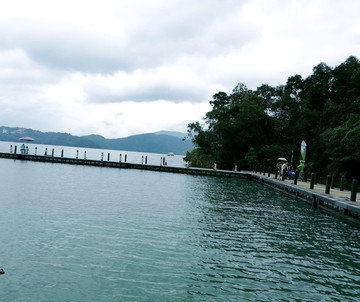 台湾台北日月潭风景区水岸码头