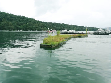 台湾台北日月潭风景区水岸码头