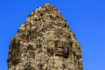 柬埔寨暹粒通王城巴戎寺微笑的佛