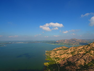 航拍北方山水风光
