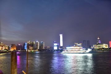 上海陆家嘴外滩夜景