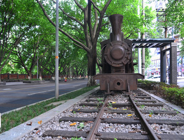 火车雕塑