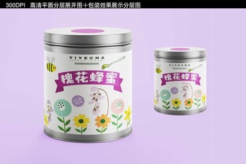 槐花蜂蜜罐子包装