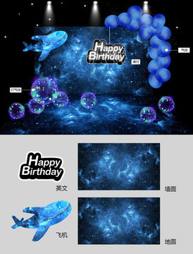 宝宝生日宴梦幻太空旅行平面图