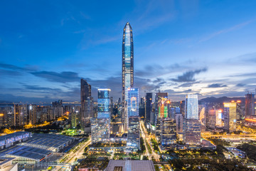 深圳平安金融中心建筑和城市天际