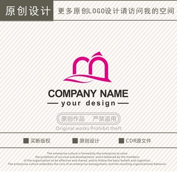 M字母化妆美妆女装logo