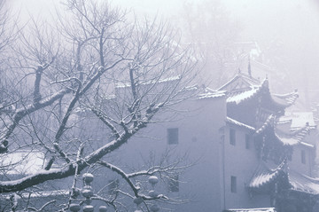 古建筑雪景