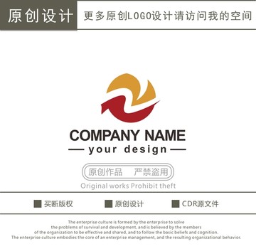 YZ字母文化装饰logo