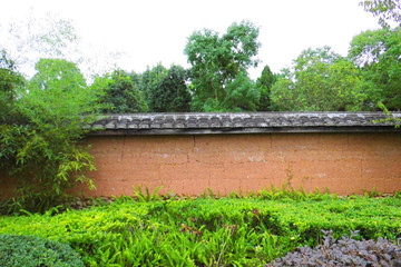 古代庭院围墙