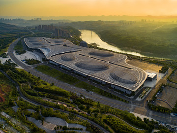 鸟瞰重庆国际博览中心