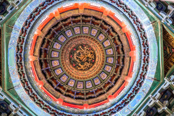北京故宫万春亭穹顶浮雕