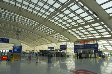 北京地铁机场线站房内景