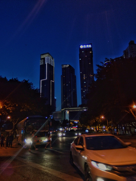 重庆渝中区建筑风景 夜色夜景