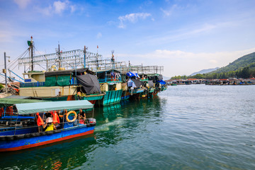 中国海南南湾猴岛渔排