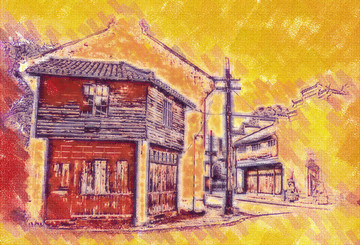 老上海油画