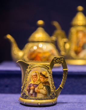 俄罗斯合金欧式宫廷茶具奶壶