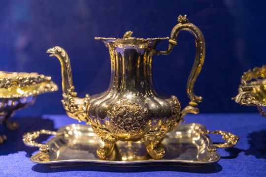 俄罗斯欧式复古银酒壶茶壶