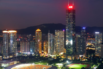 广州天河北城市风光夜景