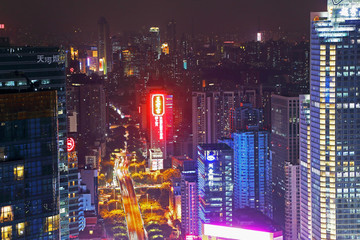 广州珠江新城城市风光夜景