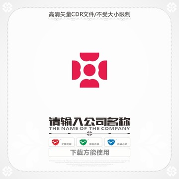 字母B鲜花logo