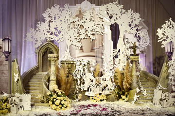 爱情城堡主题的婚礼背景
