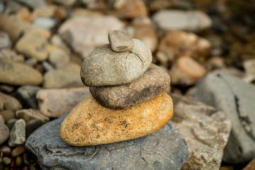 河滩的碎石头