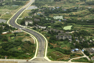 高速公路建设航拍