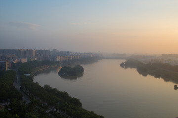 流溪河清晨