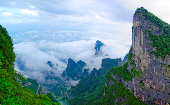 天门山全景图