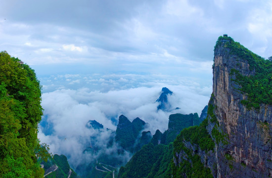 天门山全景图