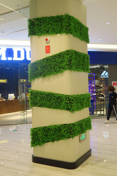 绿植装饰柱子