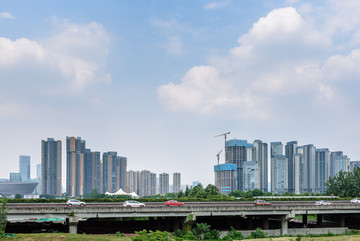 成都天府大道建筑群