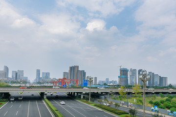 成都天府大道建筑群
