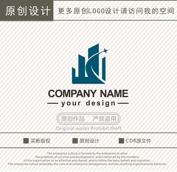 JK字母建筑公司logo