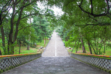 沈阳清福陵天柱山石阶路与神道