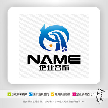 Q字母科技电子电器网络logo