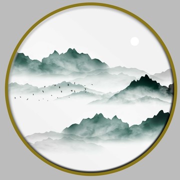 装饰山水画