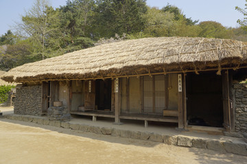 韩国济州岛石屋草房