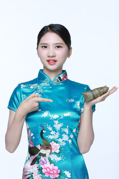 传统端午节粽子摄影图