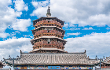 山西应县木塔建筑风景