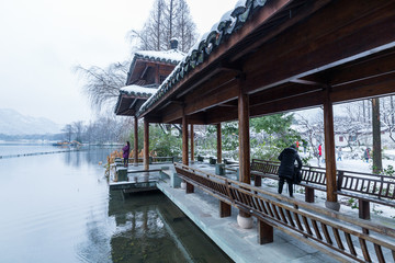 西湖雪景