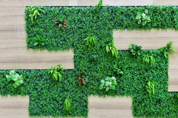 绿草植物装饰墙