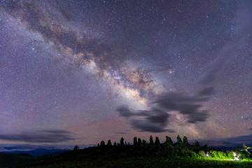 甘孜风光黑石城星空银河