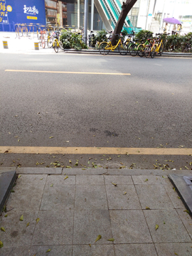 沥青路 路边 地面