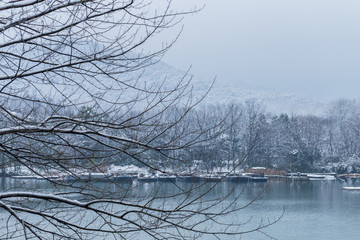 西湖雪景