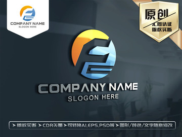 F字母LOGO设计标志设计