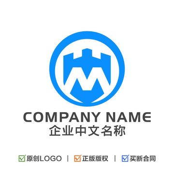 字母M盾牌LOGO