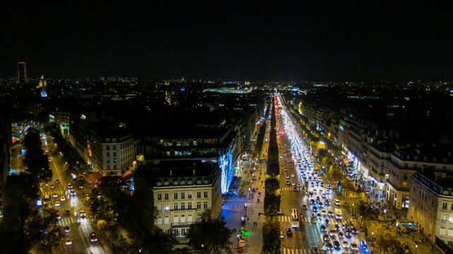 法国巴黎夜景